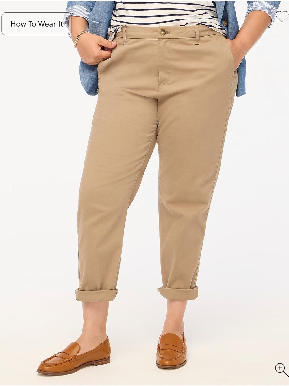J. Crew Factory | High-rise girlfriend chino pant | Camel | Size 20